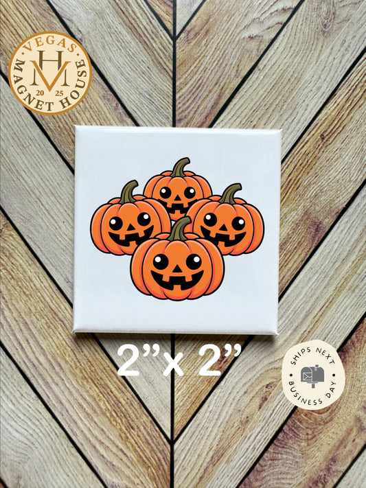 Pumpkin Magnet: 2x2" Halloween Fridge Decor