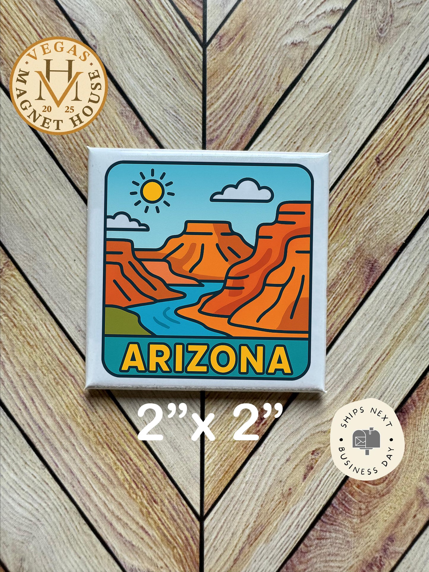 Arizona Magnet: 2x2" souvenir Fridge Decor