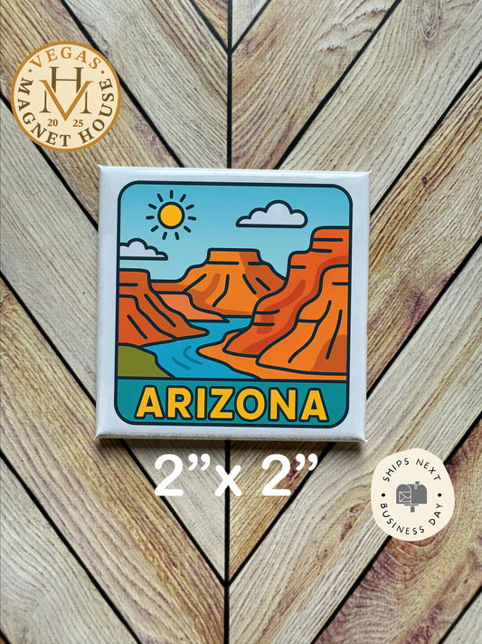 Arizona Magnet: 2x2" souvenir Fridge Decor