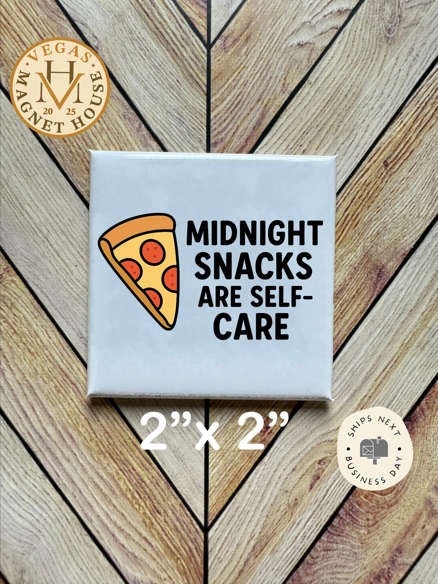 Snack Time |  Magnet: 2x2" Decorative Fridge Magnet