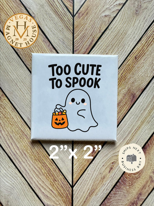 Halloween Cute spooky magnet |pumpkins | Halloween Fridge Decor 2x2"