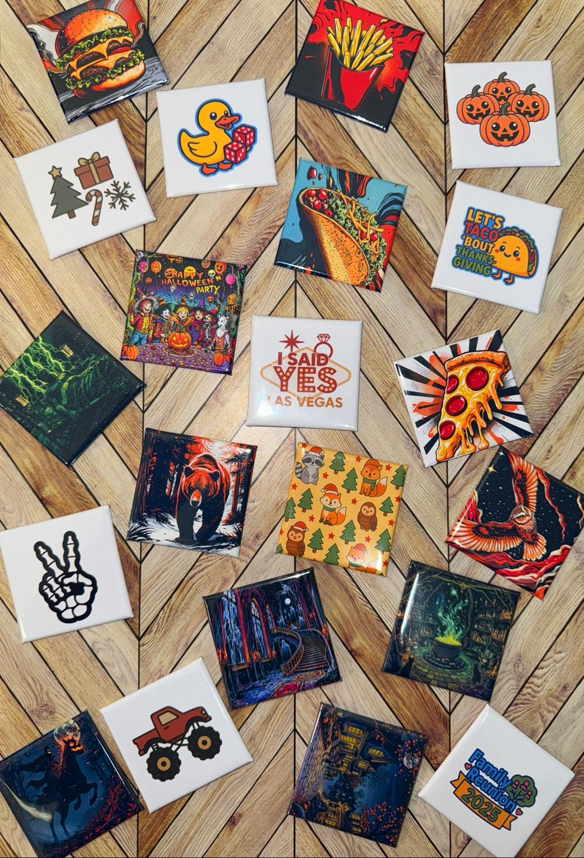 Burger Magnet: 2x2" Decorative Fridge Magnet