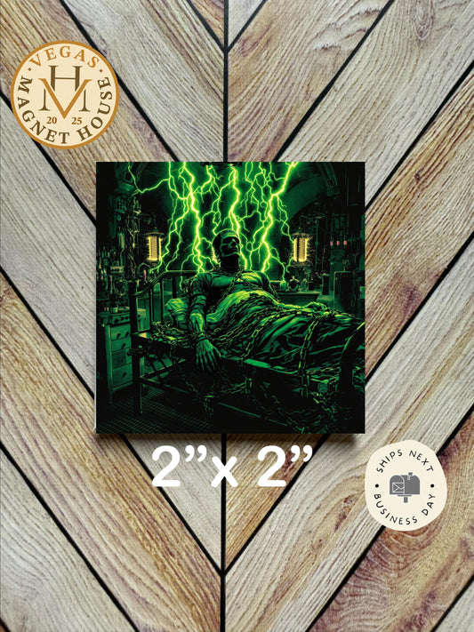 Scary Monster Magnet: Halloween Fridge Decor 2x2"