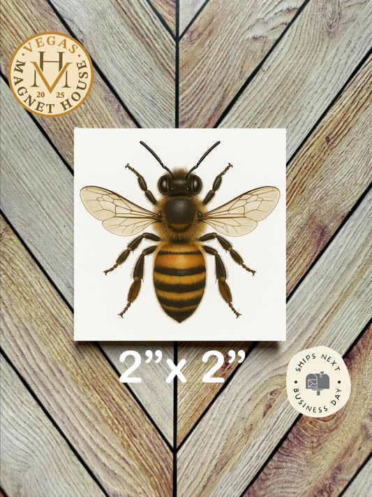 Bee Magnet  2x2": Decorative Fridge Magnet Gift