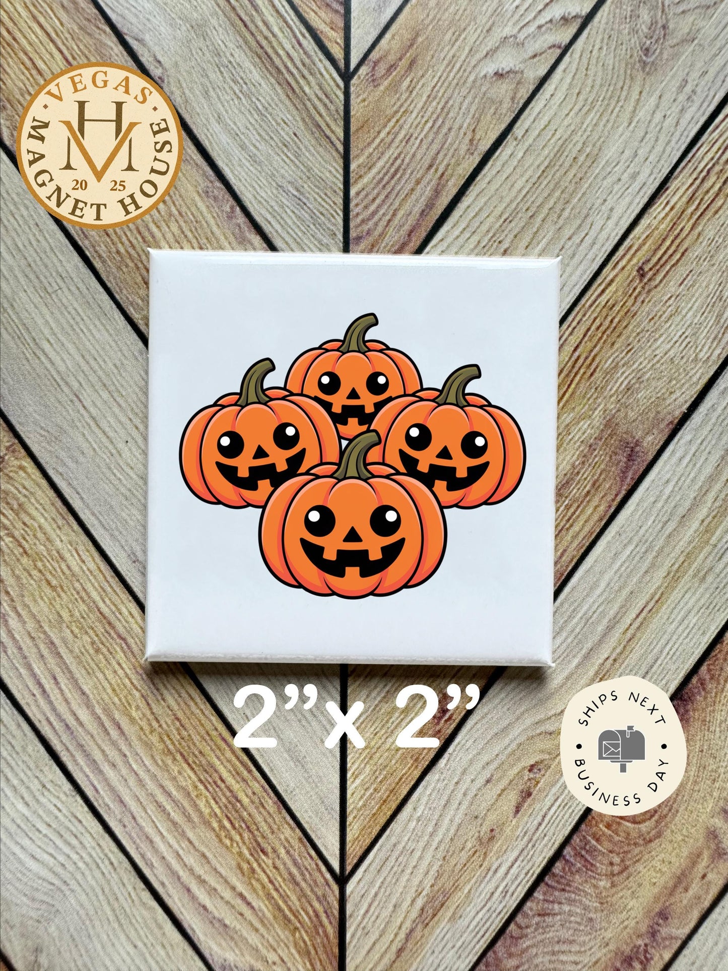 Pumpkin Magnet: 2x2" Halloween Fridge Decor