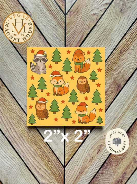 Christmas  Magnet: Holiday Fridge Decor 2x2"
