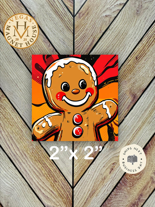 Christmas cookie  Magnet: Holiday Fridge Decor 2x2"