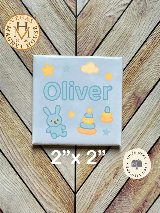Oliver Magnet  : 2x2" Holiday Fridge Decor