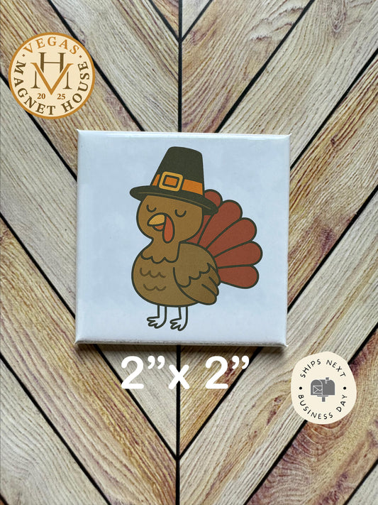 Little Turkey Magnet: Gobble Design, Holiday Fridge Decor