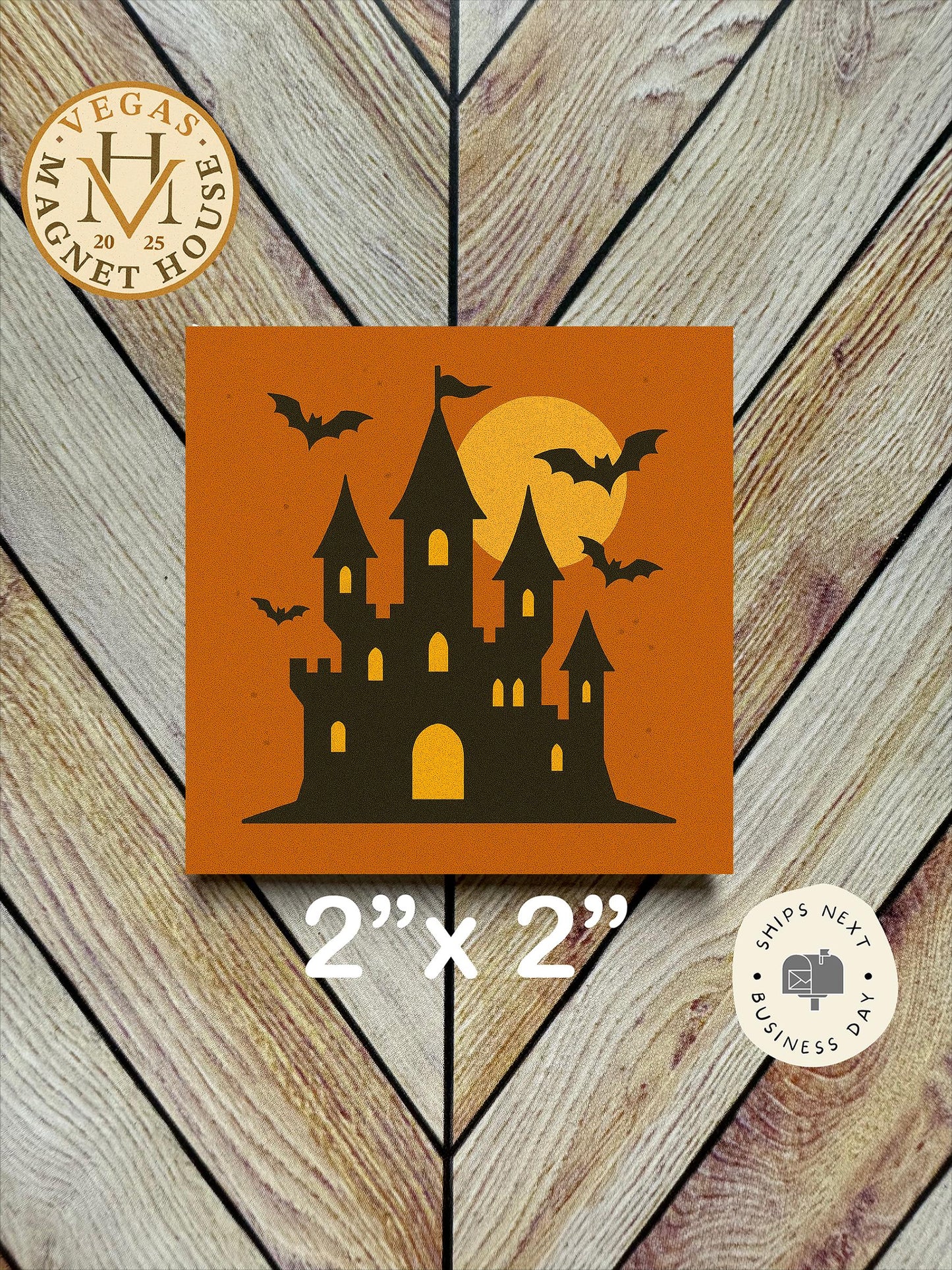 Halloween Castle Magnet: Pumpkin Head Fridge Decor