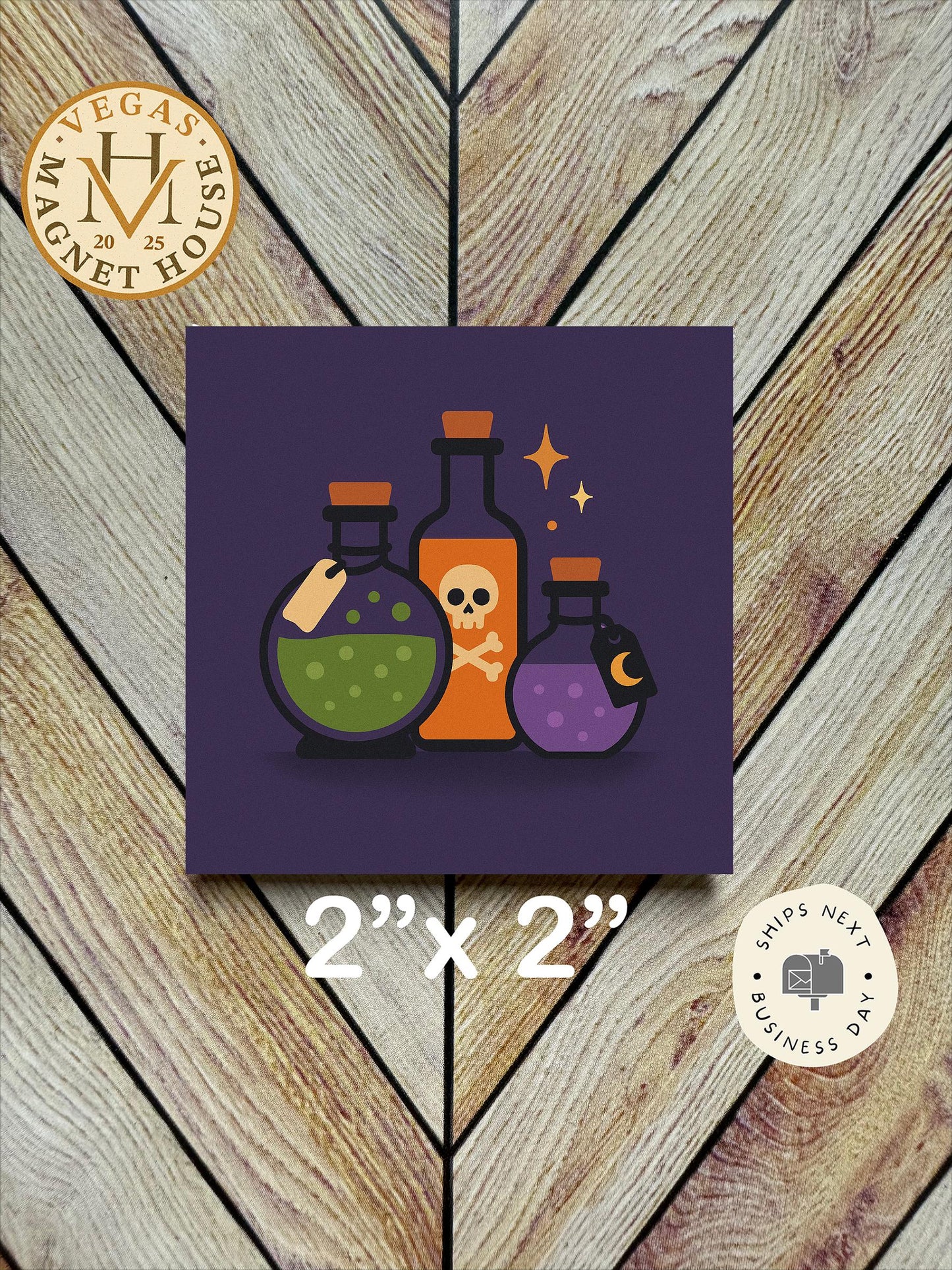 Potions Magnet  | Pumpkin head | Halloween Fridge Decor 2x2"