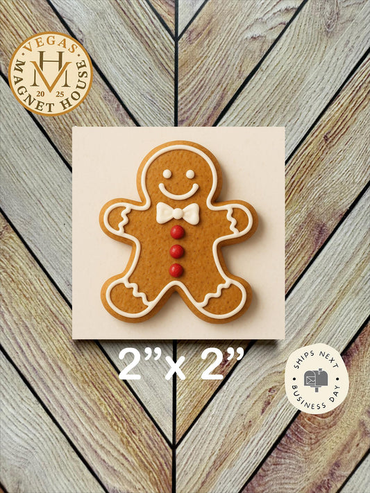 Christmas cookie  |  Magnet: 2x2" Decorative Fridge Magnet