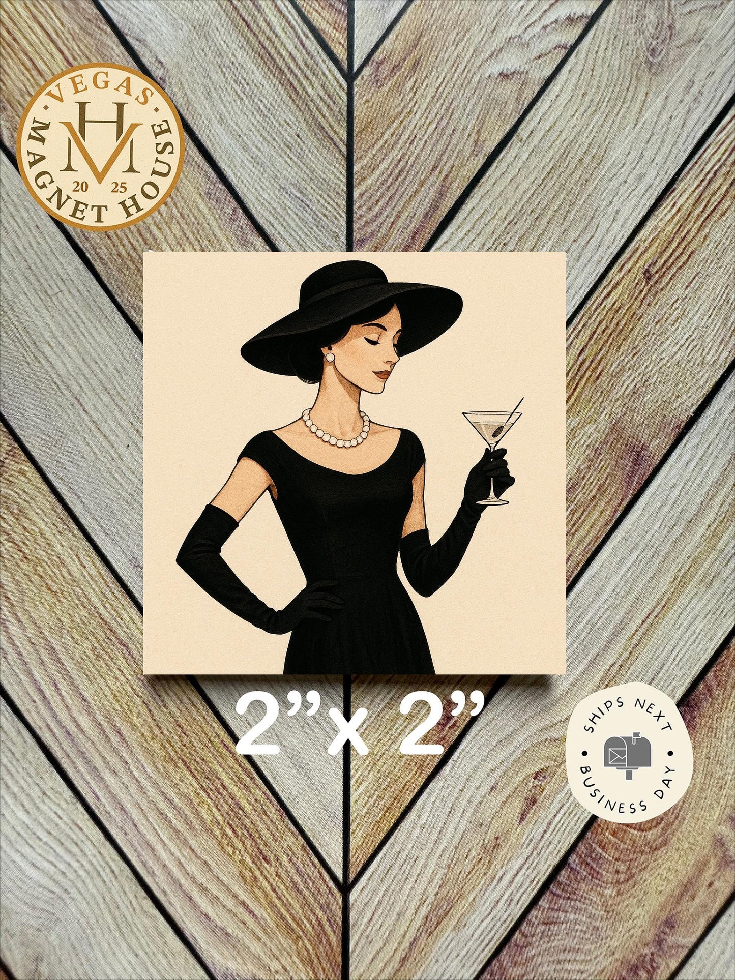 Classy women in Black  : 2x2" souvenir Fridge Decor