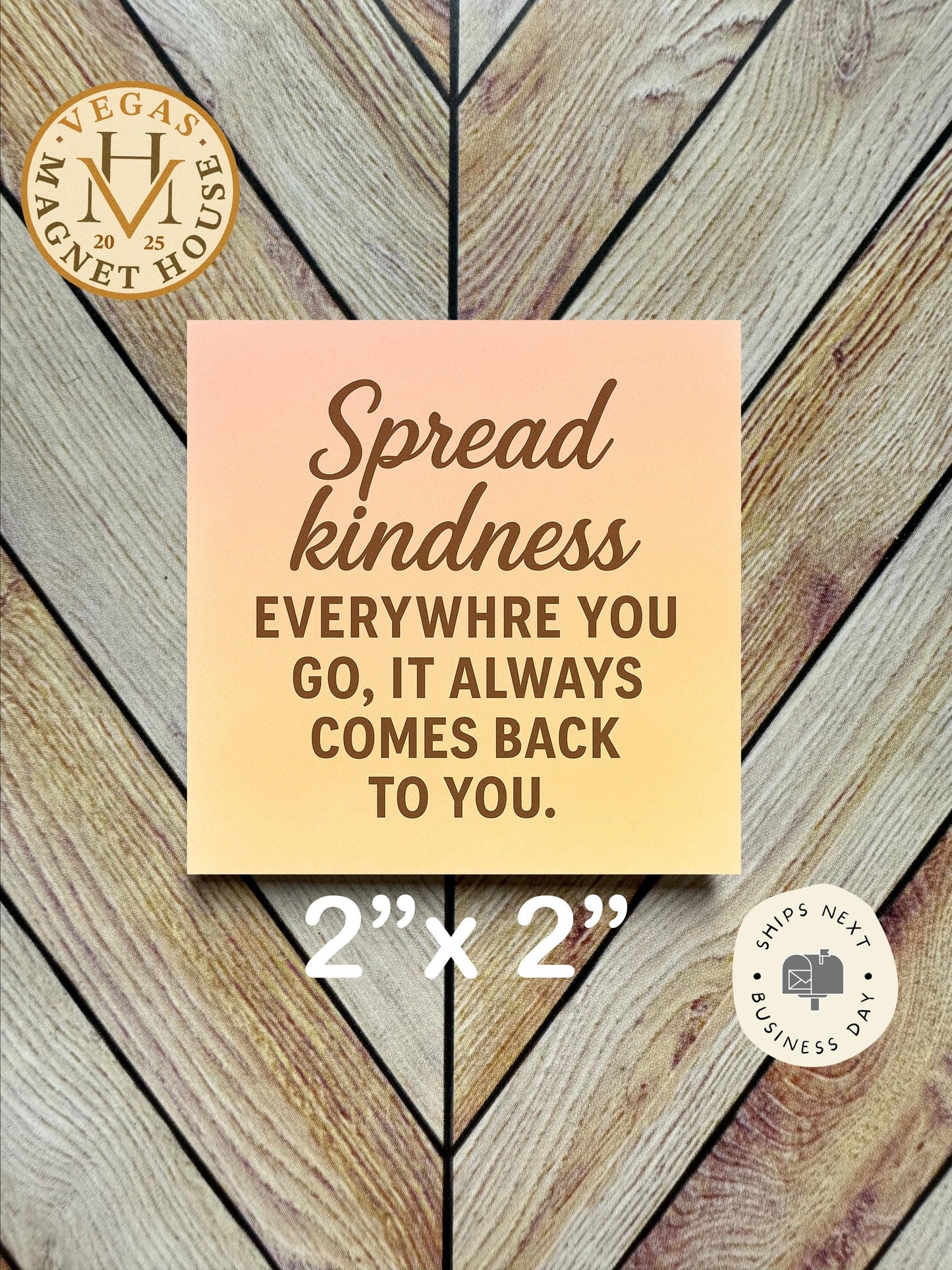 Spread Kindness Christmas  Magnet: Holiday Fridge Decor 2x2"