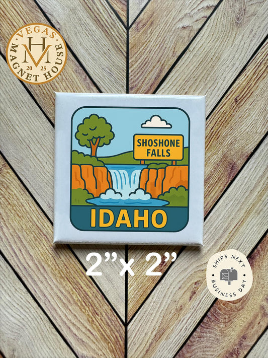 Idaho Magnet – 2x2" Souvenir Fridge Decor | Idaho Gift | Travel Keepsake