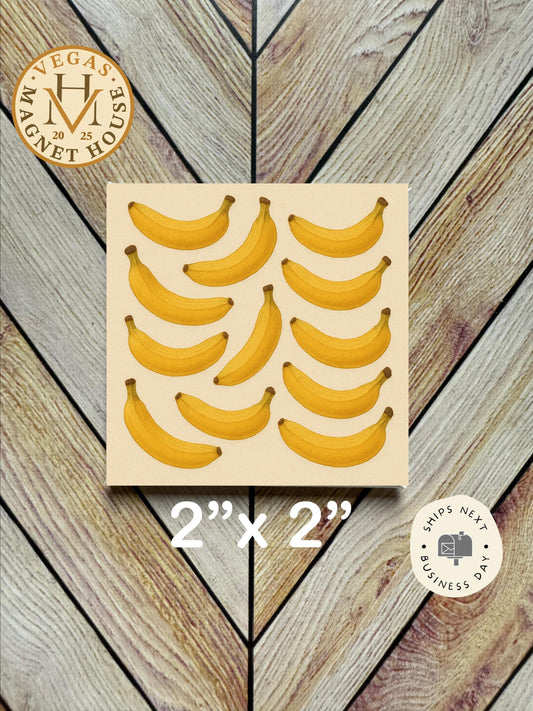 Bananas Magnet: 2x2" Decorative Fridge Magnet