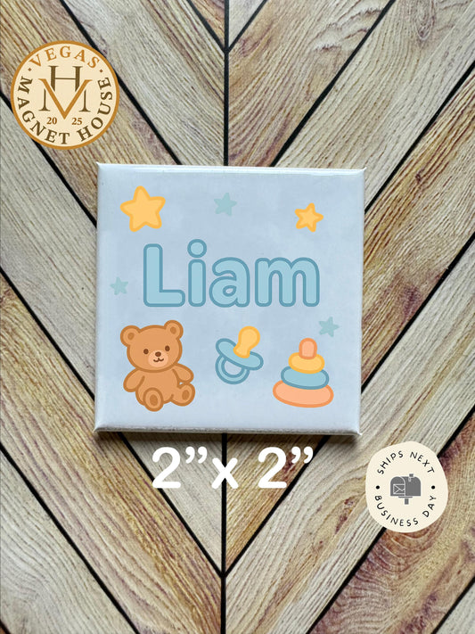 Liam magnet : 2x2" Holiday Fridge Decor