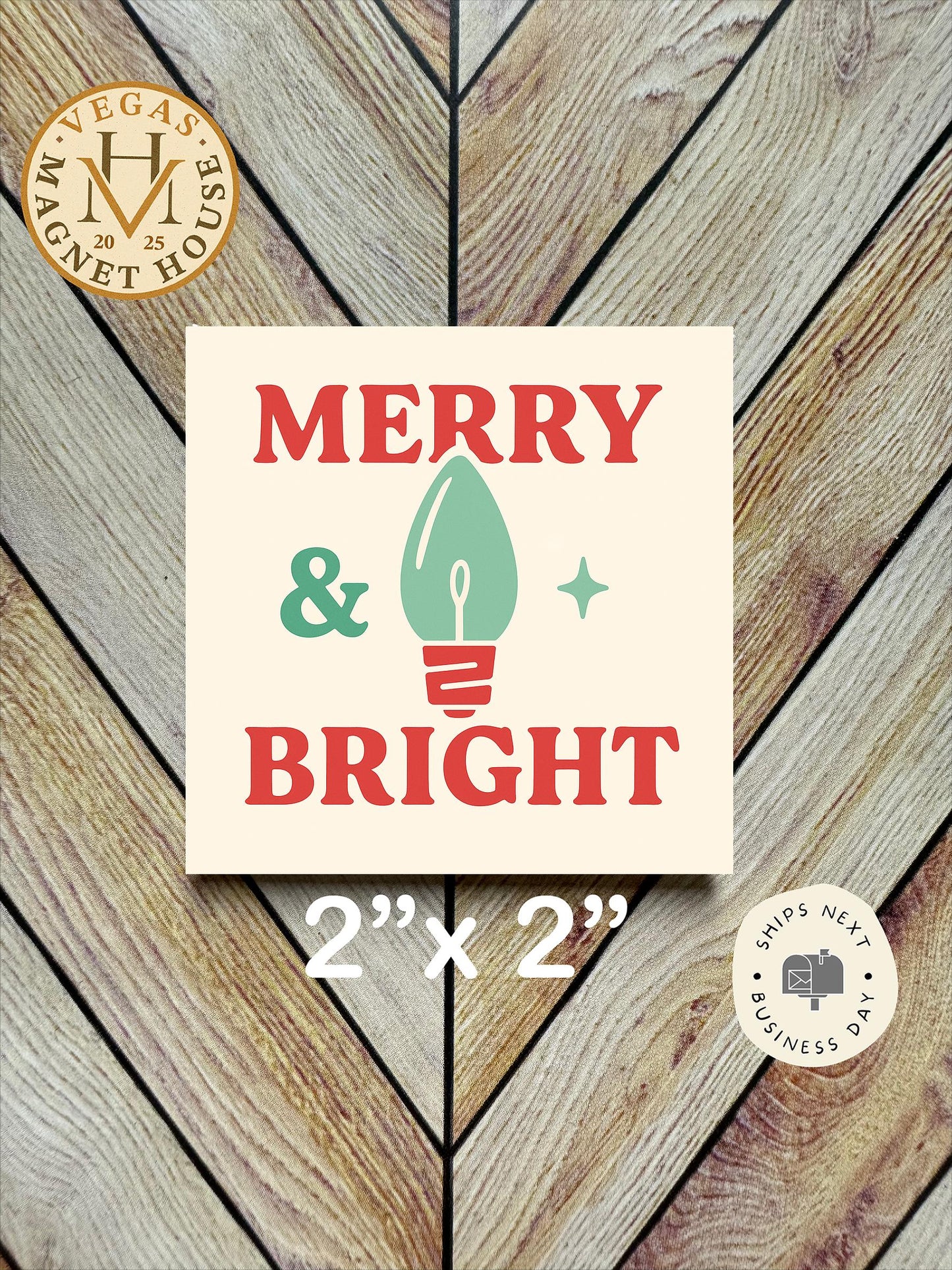 Merry Bright  | Pumpkin head | Halloween Fridge Decor 2x2"