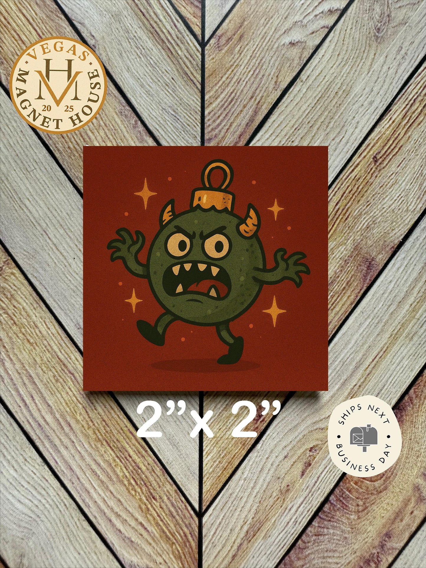 Ornament monster : Decorative Fridge Magnet (2x2")