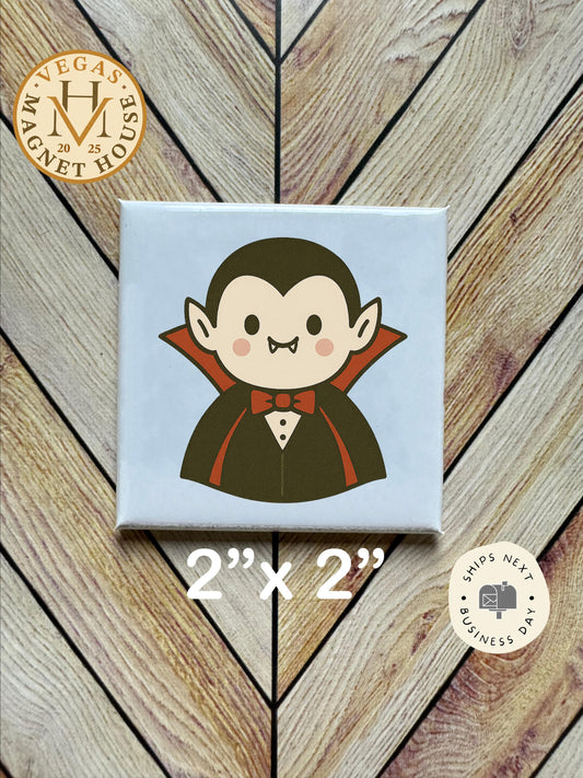 Little Vampire  |pumpkins | Halloween Fridge Decor 2x2"