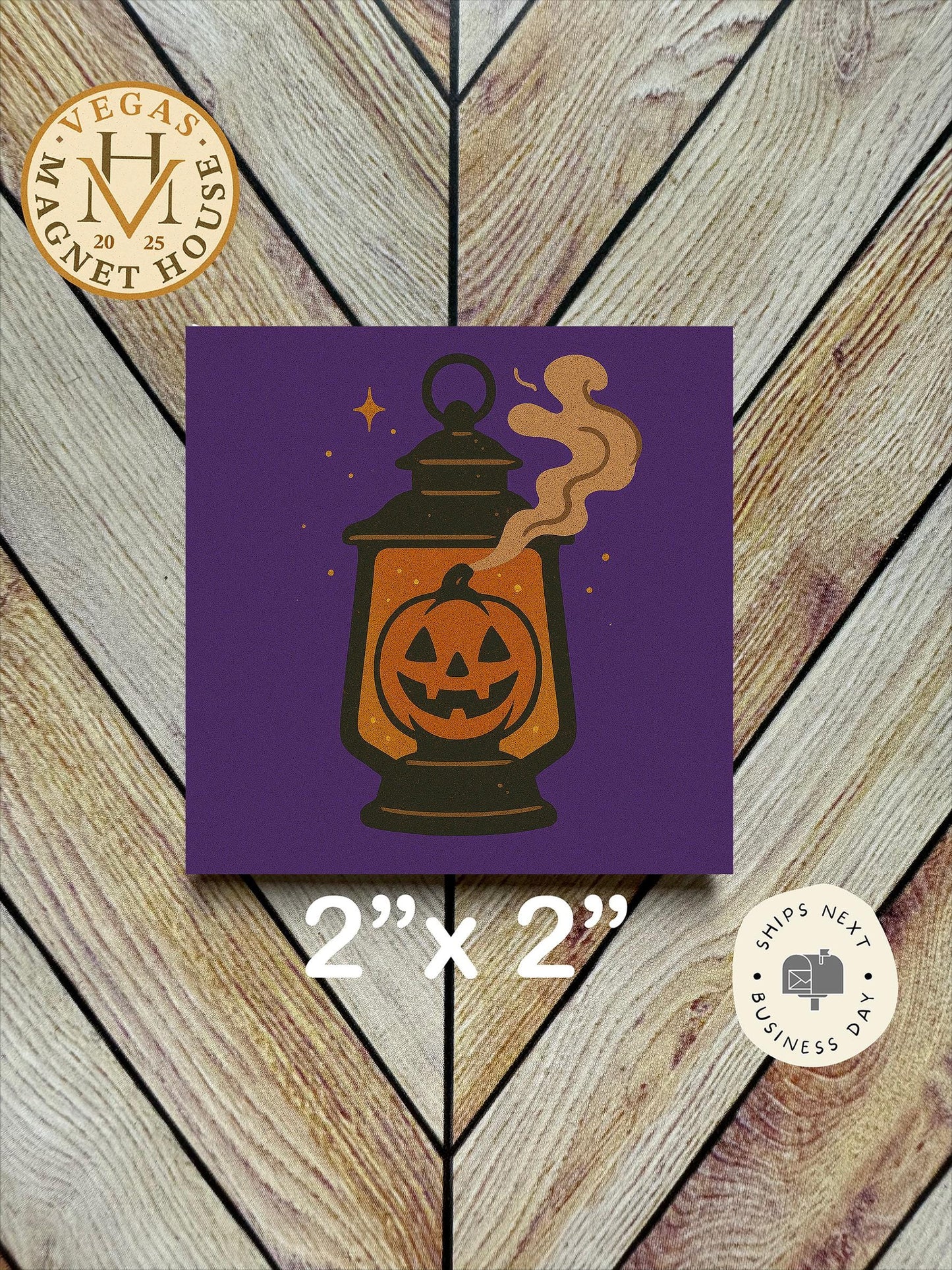 Pumpkin Lantern magnet | Pumpkin head | Halloween Fridge Decor 2x2"