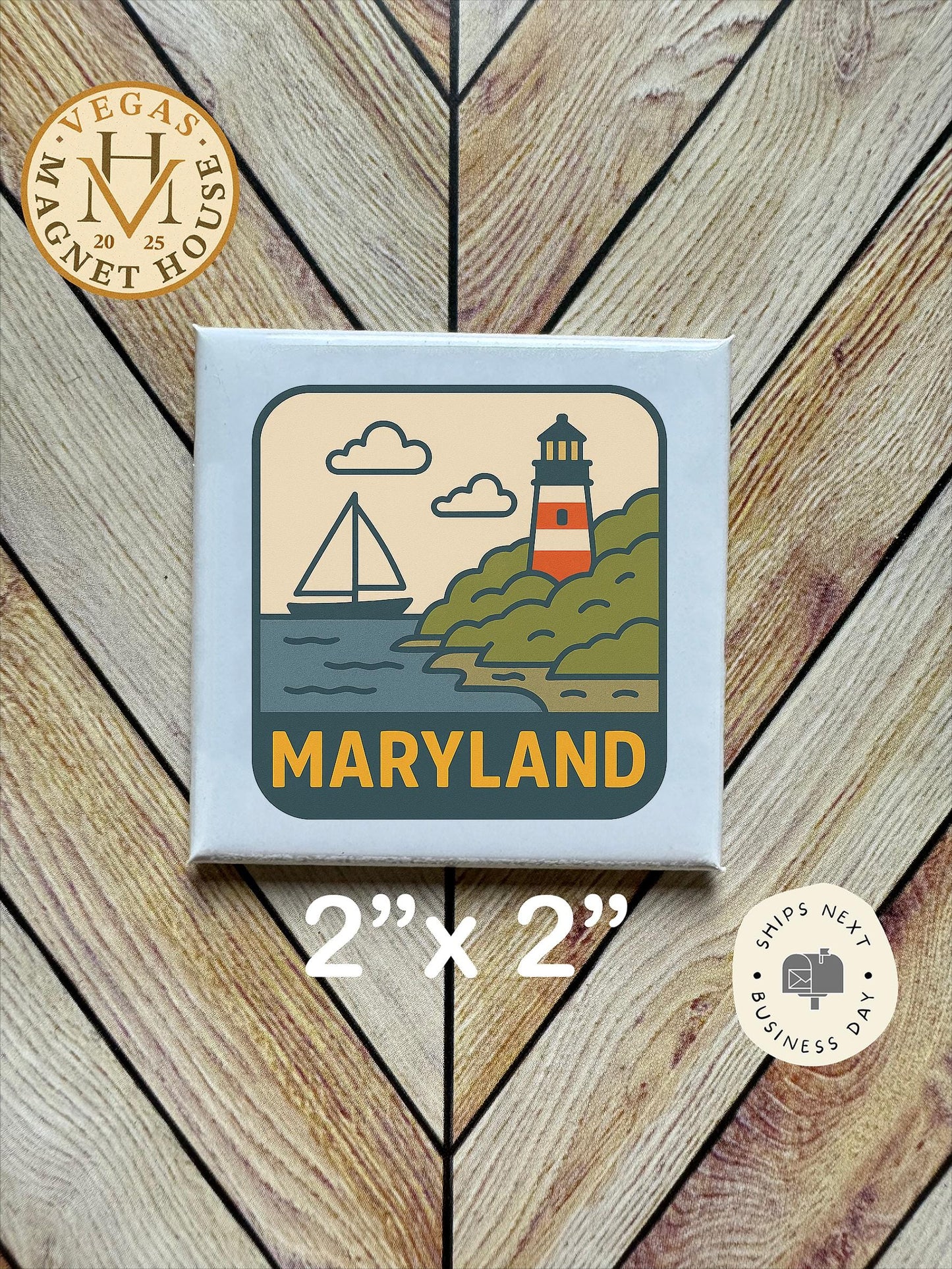 Maryland Magnet : 2x2" souvenir Fridge Decor