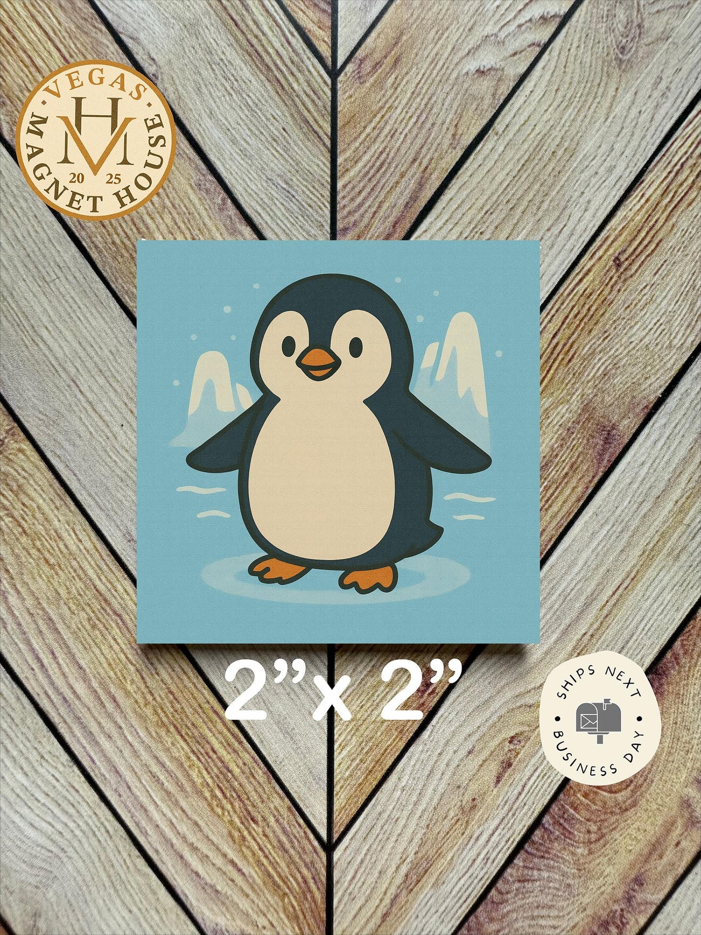 Penguin Magnet 2x2": Decorative Fridge Gift