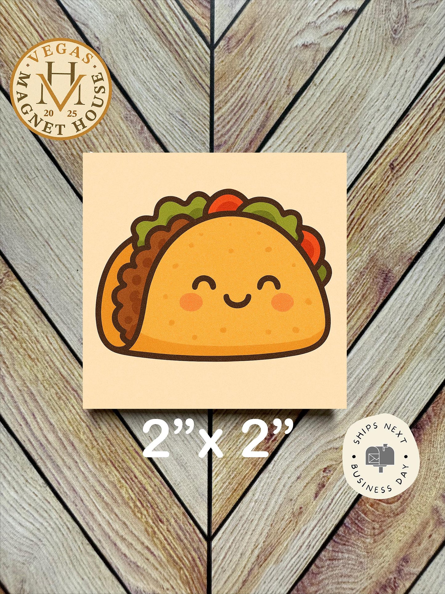 Taco Magnet: 2x2" Decorative Fridge Decor
