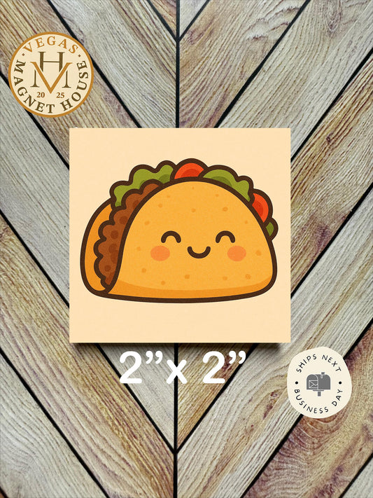 Taco Magnet: 2x2" Decorative Fridge Decor