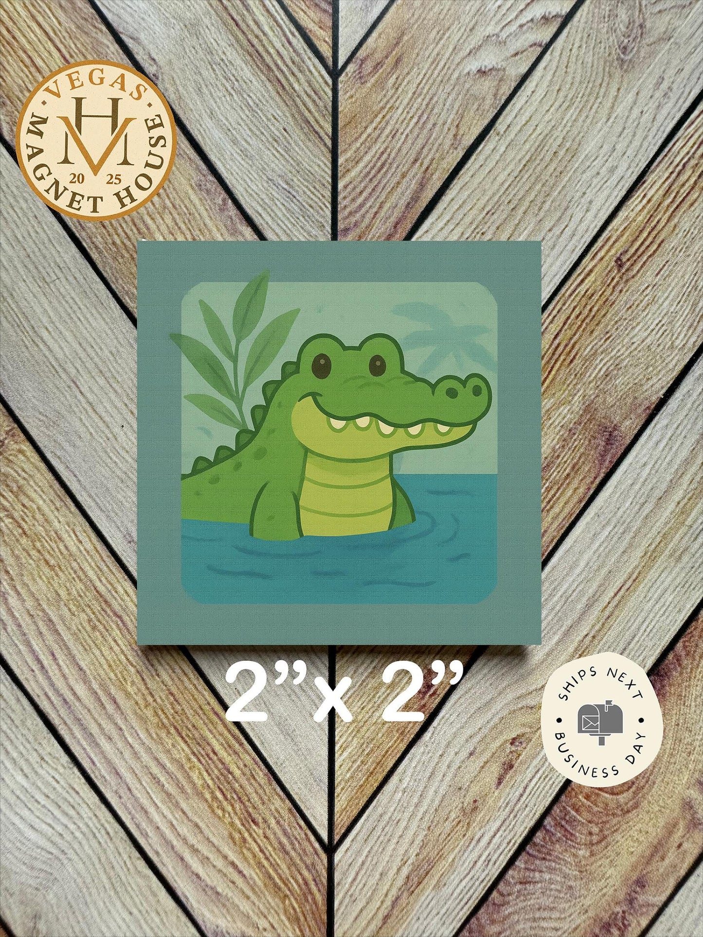 Crocodile Magnet  : 2x2" souvenir Fridge Decor
