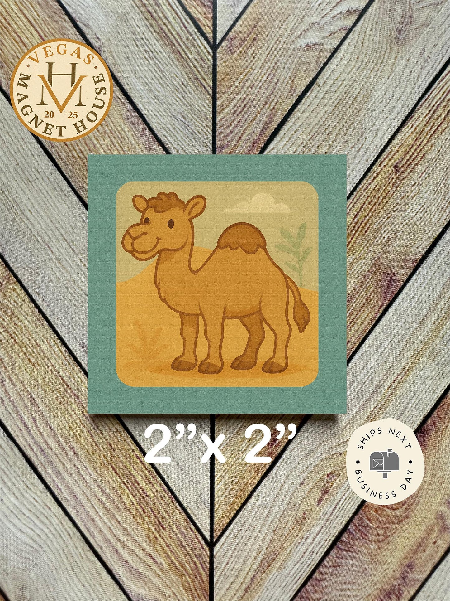 Camel Magnet  : 2x2" souvenir Fridge Decor