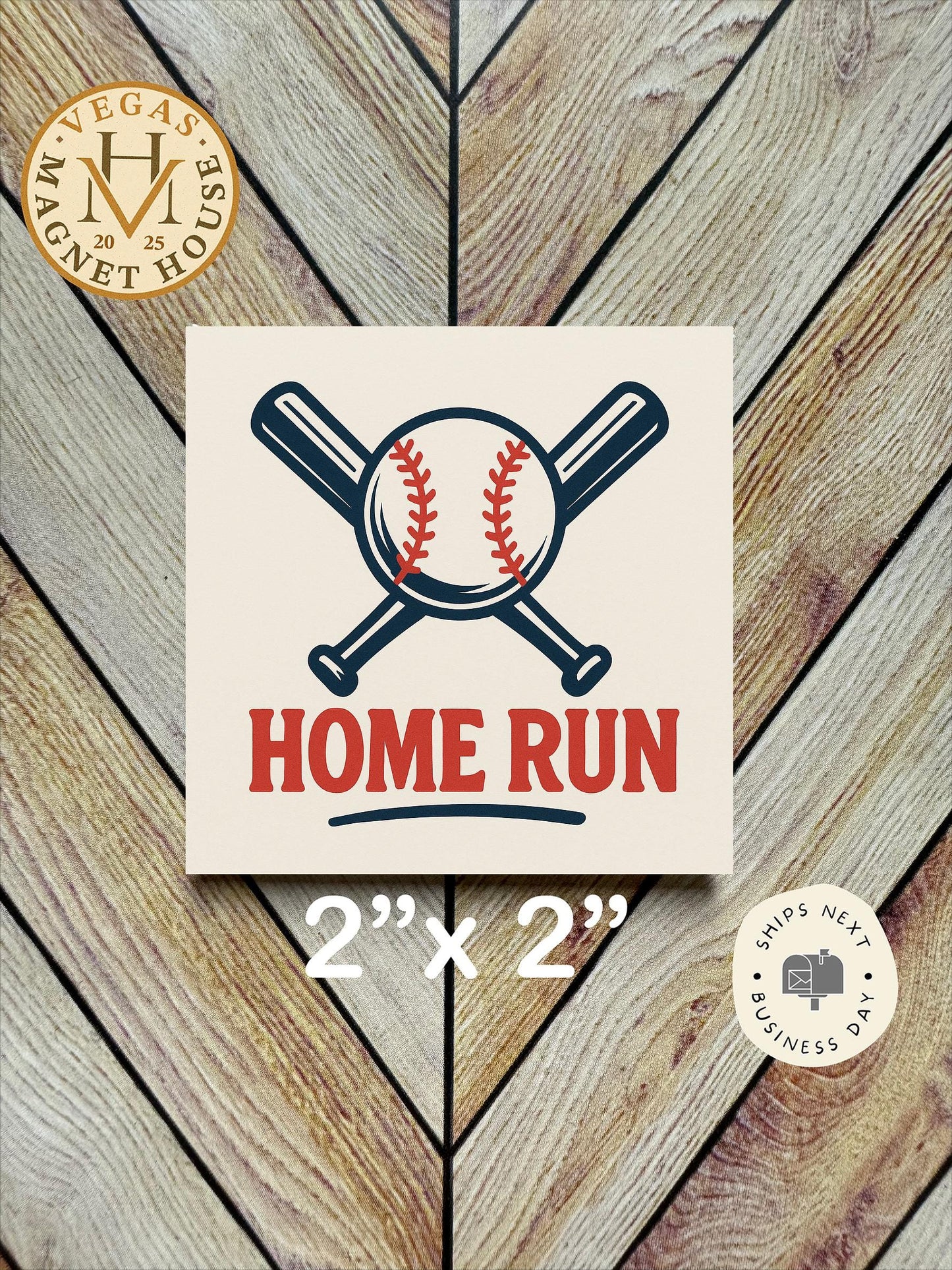 Home Run Fridge Magnet| 2x2 Magnet