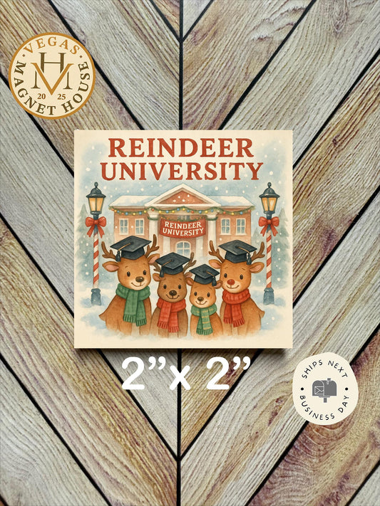 Santa’s Delivery Team  : Decorative Fridge Magnet (2x2")