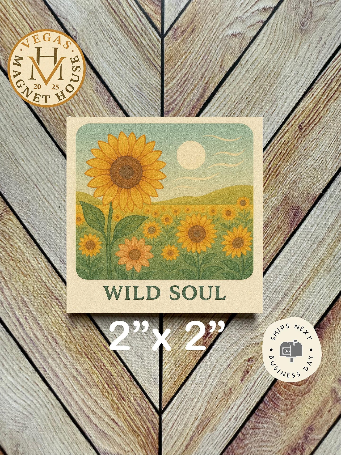 Wild Soul magnet : Decorative Fridge Art (2x2")