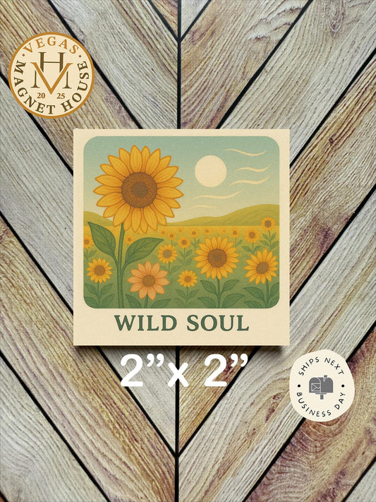 Wild Soul magnet : Decorative Fridge Art (2x2")