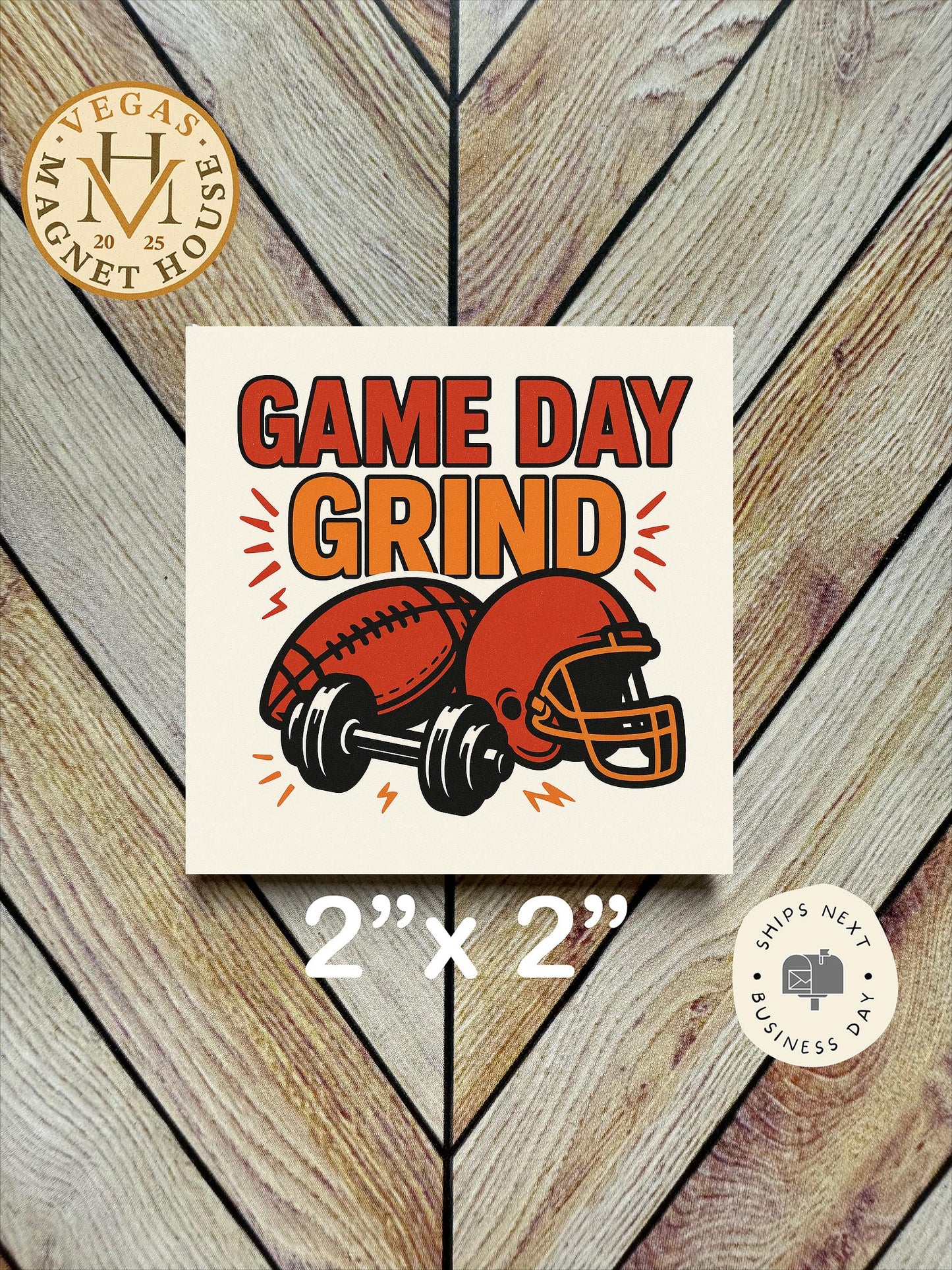 Game Day Grind Magnet| 2x2 Magnet