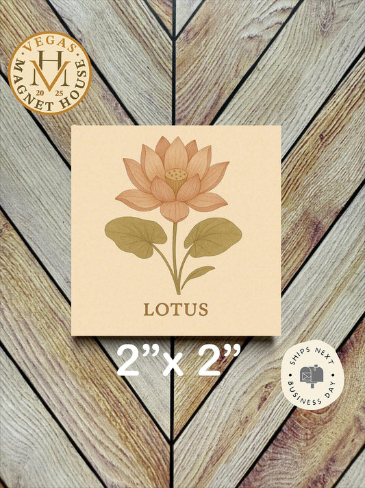Lotus Flower Magnet: Nature Lover Fridge Decor (2x2")