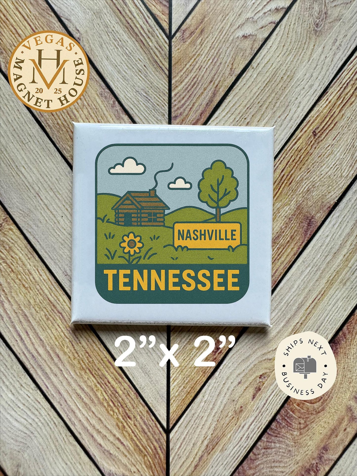 Tennessee Magnet : 2x2" souvenir Fridge Decor