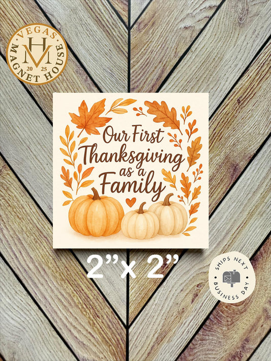 Our First Thanksgiving as a Family: Gobble Design, Holiday Fridge Decor