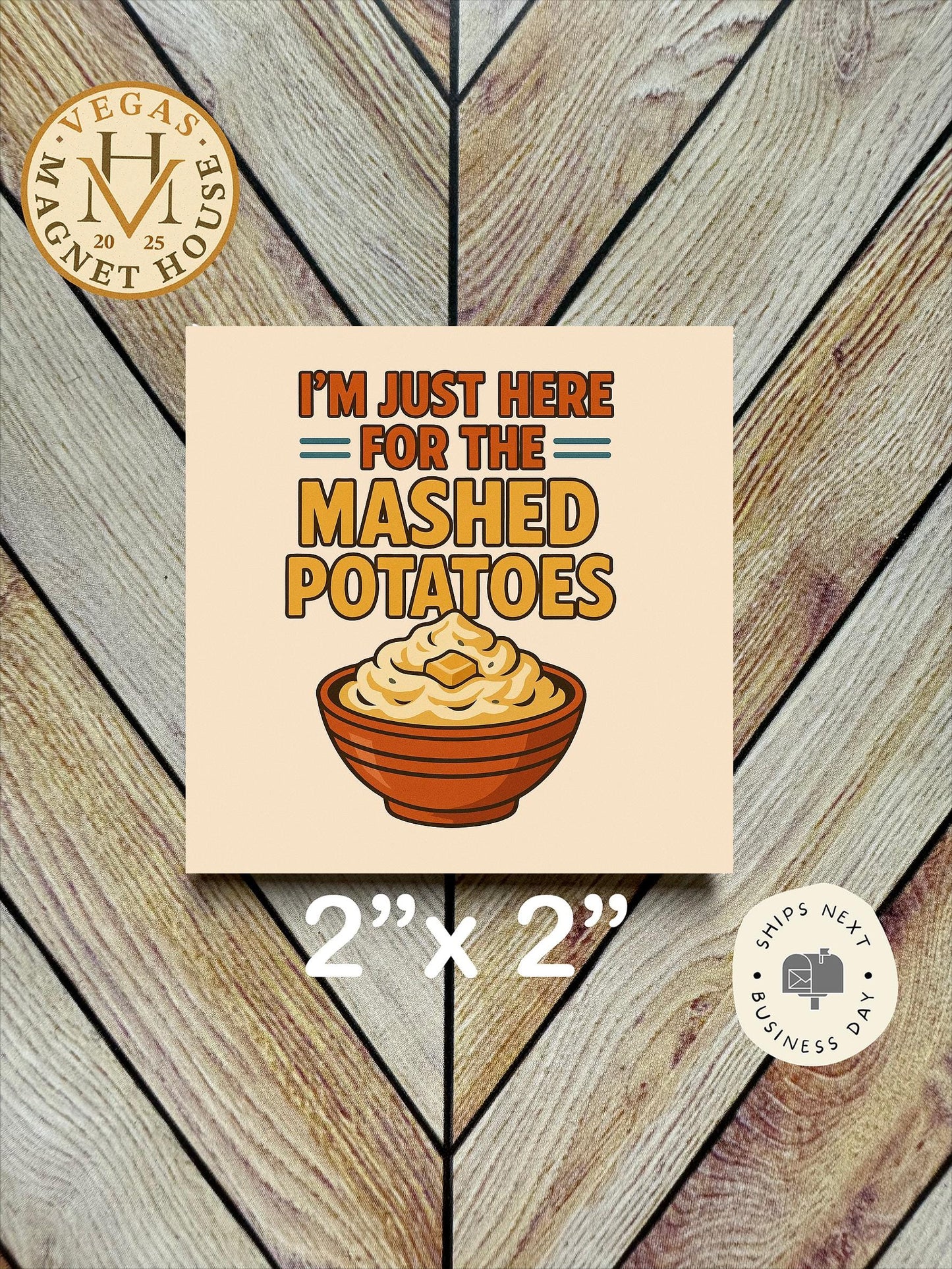 I’m just here for the mashed potatoes : Gobble Design, Holiday Fridge Decor