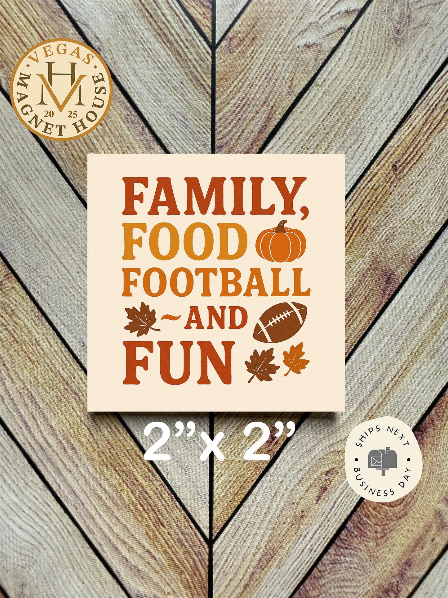 Thanksgiving Quote Magnet: Fall Home Decor (2x2 inch)