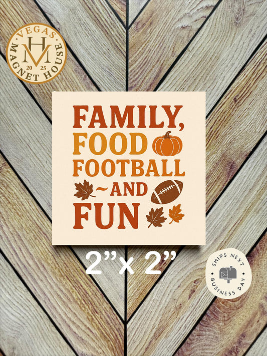 Thanksgiving Quote Magnet: Fall Home Decor (2x2 inch)