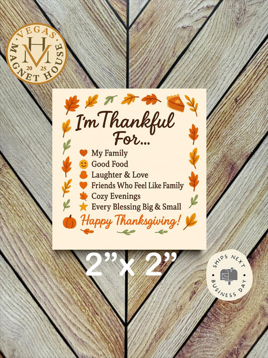 I'm Thankful list | Thanksgiving | : Gobble Design, Holiday Fridge Decor