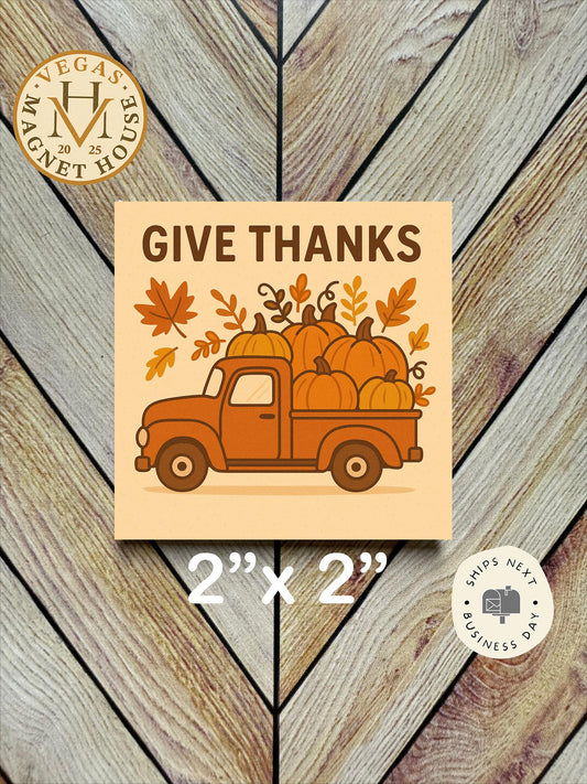 Pumpkin Truck : Gobble Design, Holiday Fridge Decor