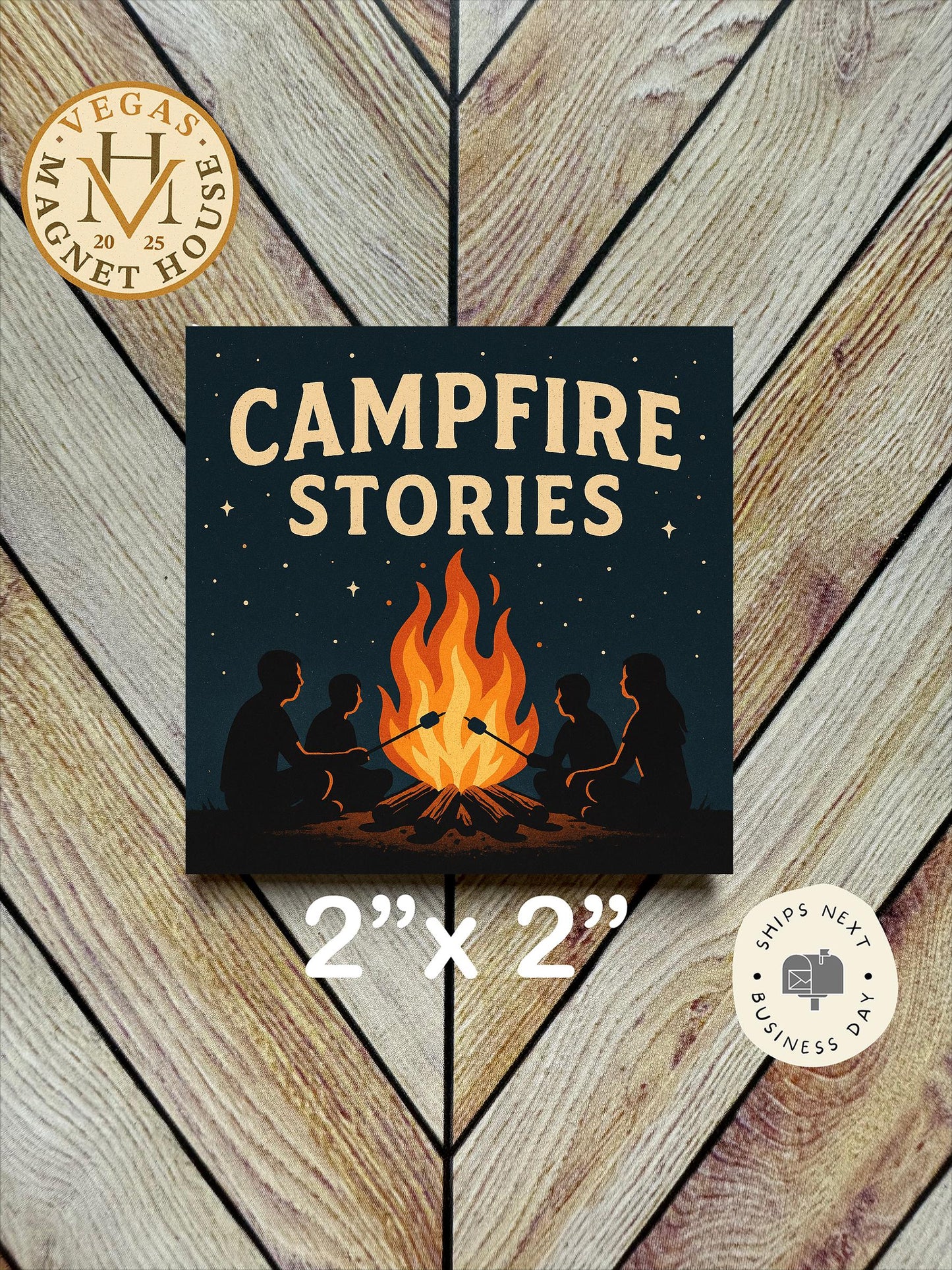 Campfire Stories : 2x2" Decorative Fridge Magnet