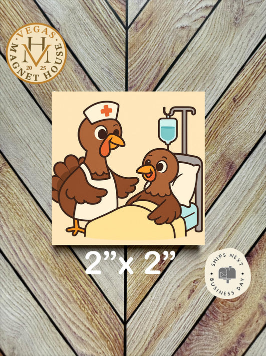 Turkey Nurse   | Thanksgiving | : Gobble Design, Holiday Fridge Decor