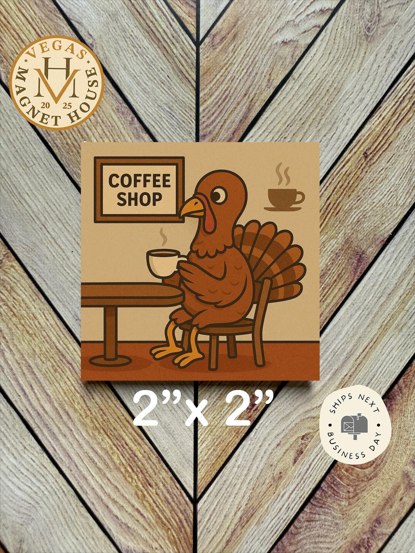 Turkey Sky Diving  | Thanksgiving | : Gobble Design, Holiday Fridge Decor