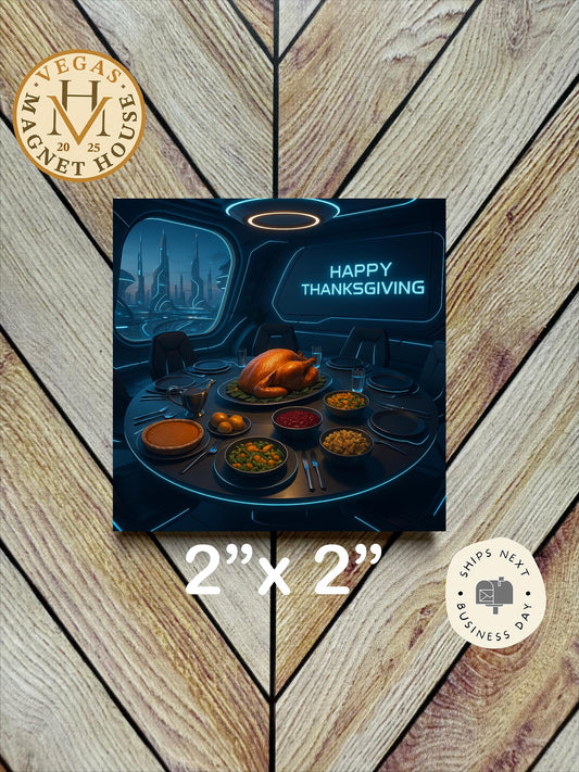 Futuristic Thanks giving dinner  : Gobble Design, Holiday Fridge Decor