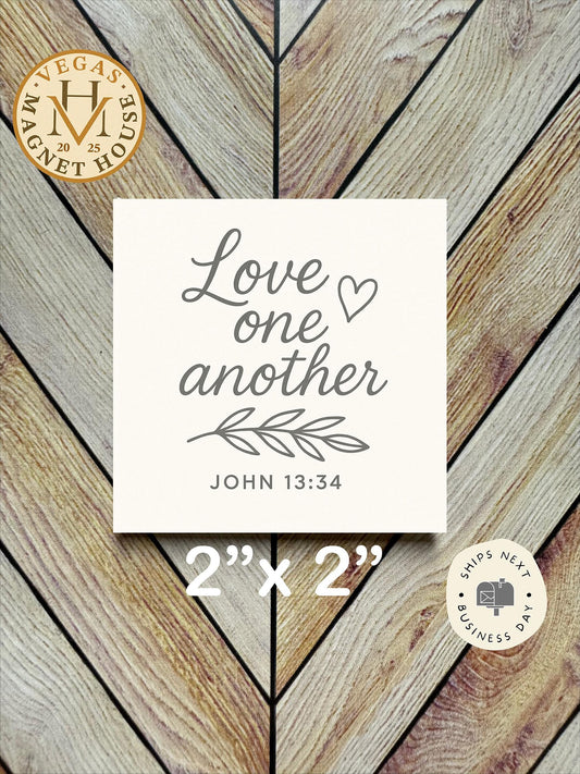 Love one Another  magnet : 2x2" Holiday Fridge Decor