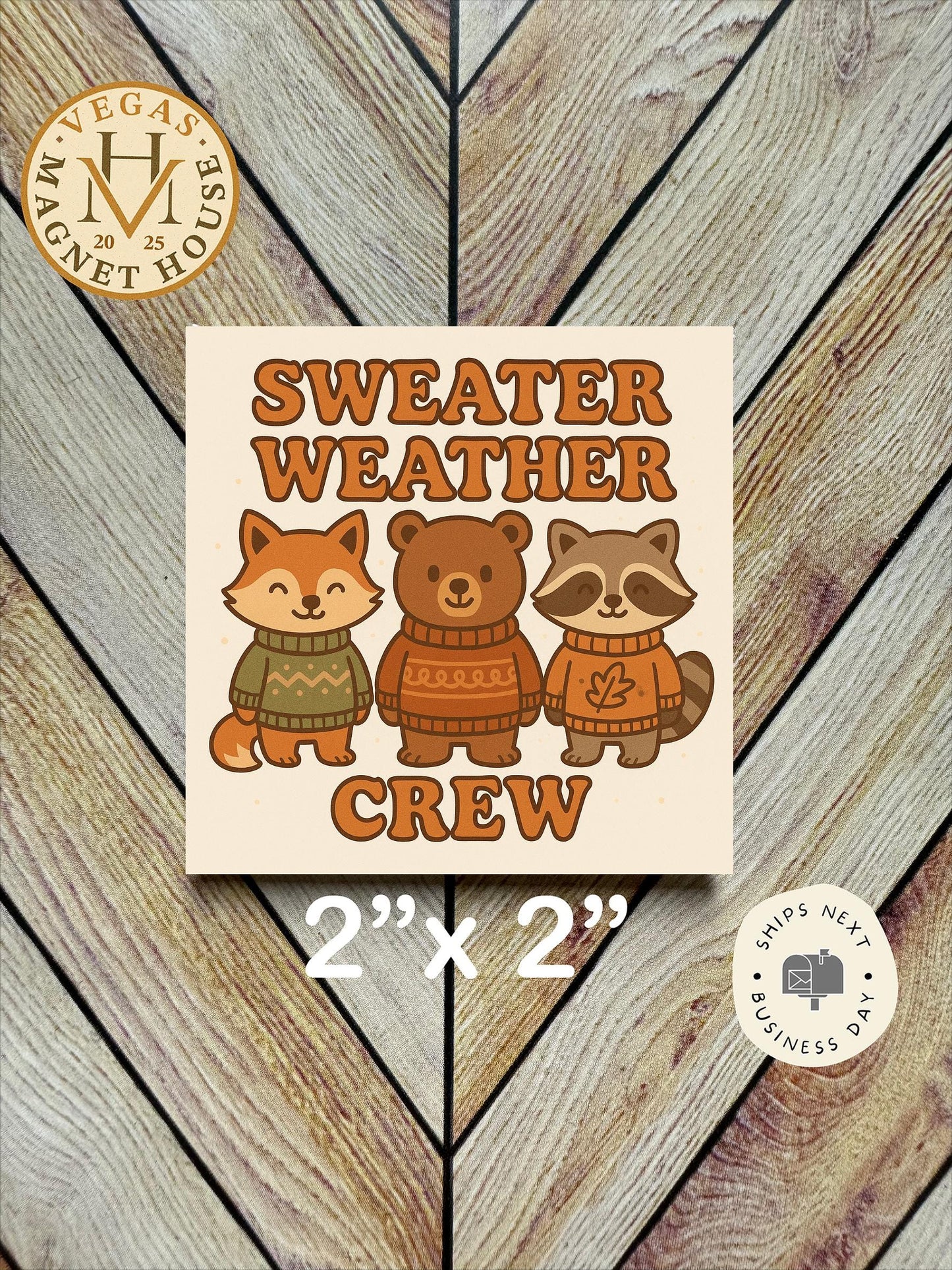 Sweater Weather Crew  : Gobble Design, Holiday Fridge Decor